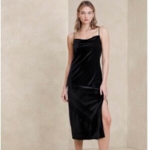 Banana Republic Black Velvet Gown
